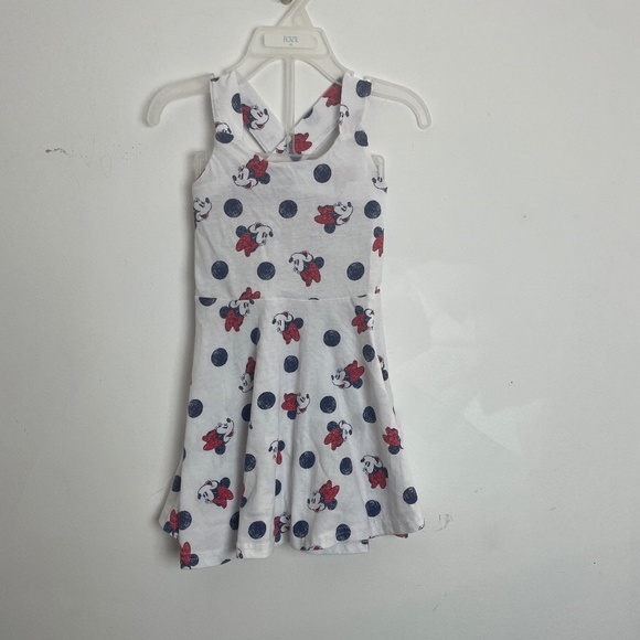 Disney Juniors Minnie Mouse Red White and Blue Summer Dress - Picture 1 of 3